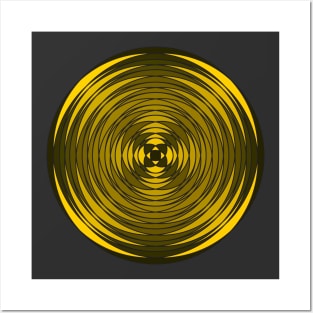 Fuzzy Circular Logic Yellow 8 Posters and Art